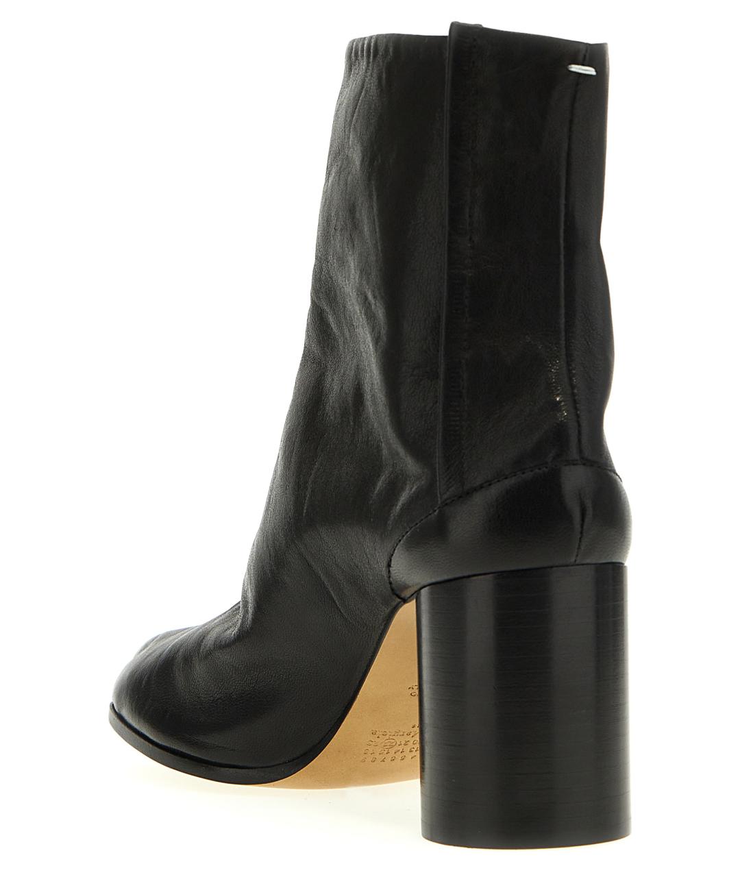 MAISON MARGIELA Черные кожаные ботильоны, фото 3
