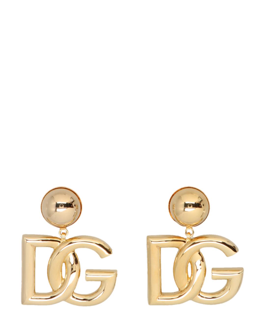 DOLCE&GABBANA Золотые латунные серьги, фото 1