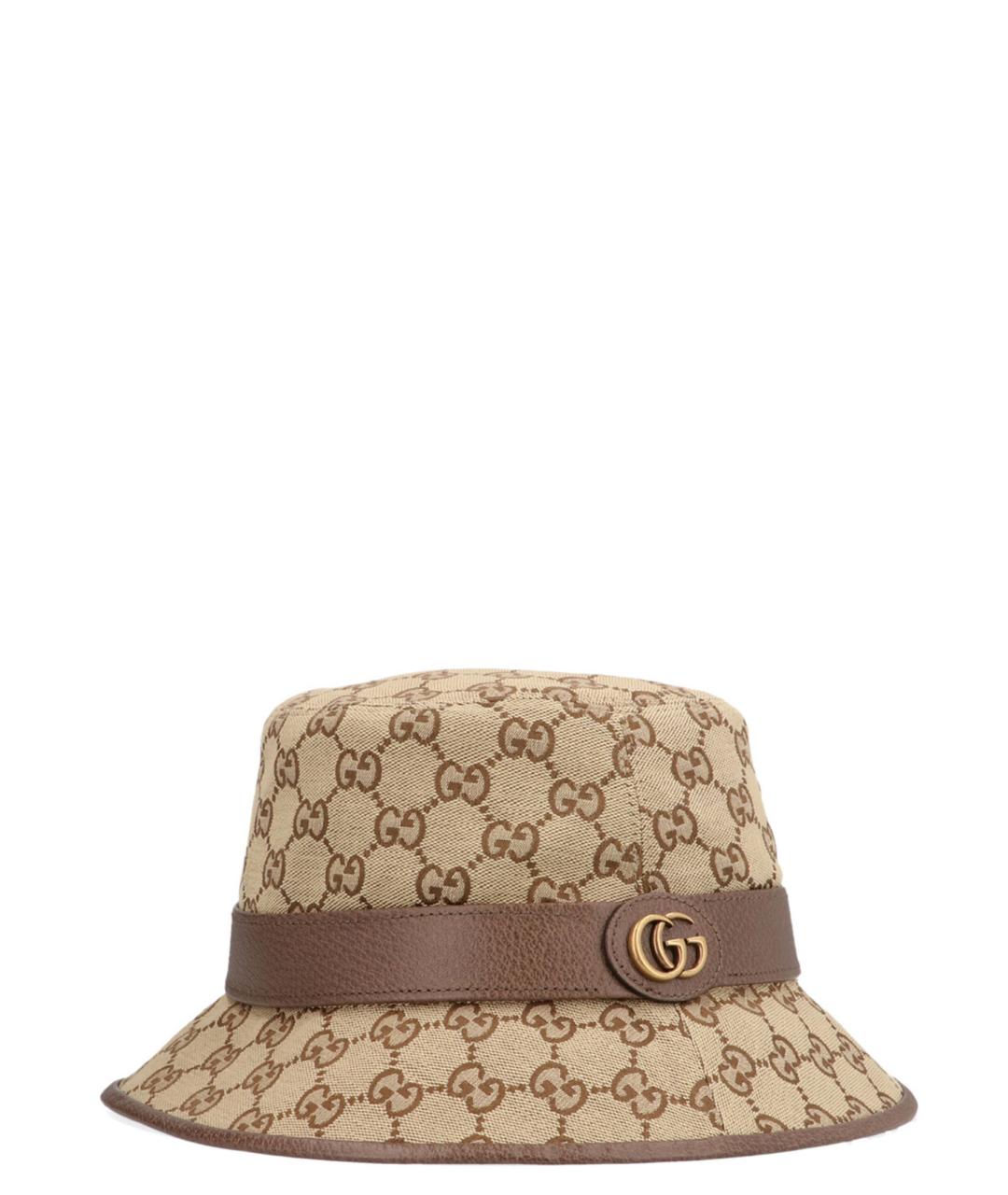GUCCI Бежевая хлопковая кепка/бейсболка, фото 1