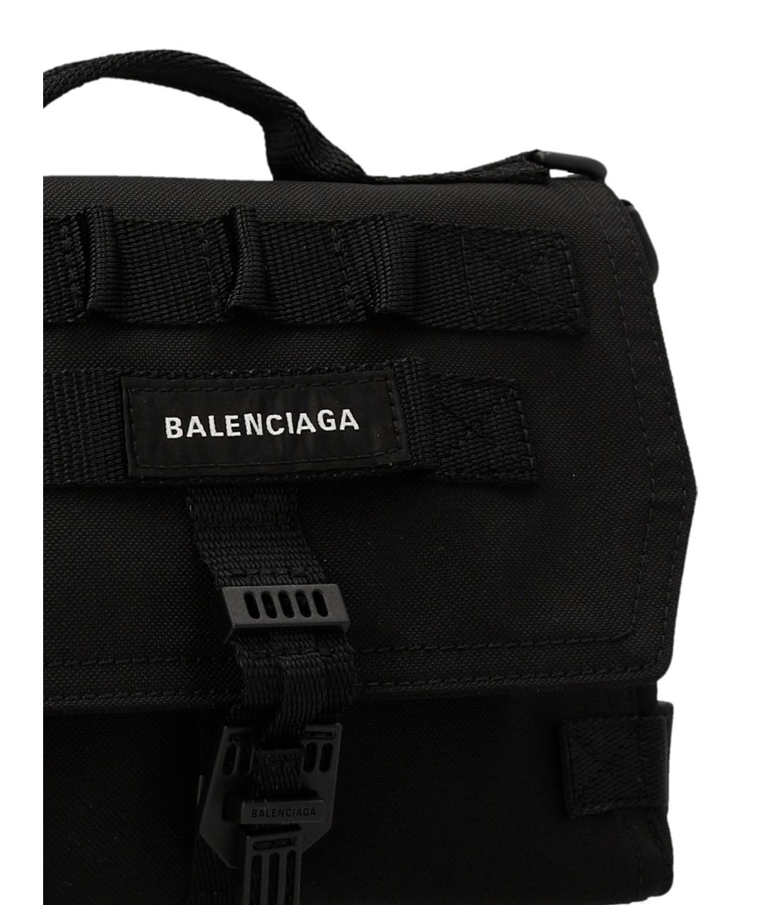 BALENCIAGA Черная синтетическая сумка на плечо, фото 3