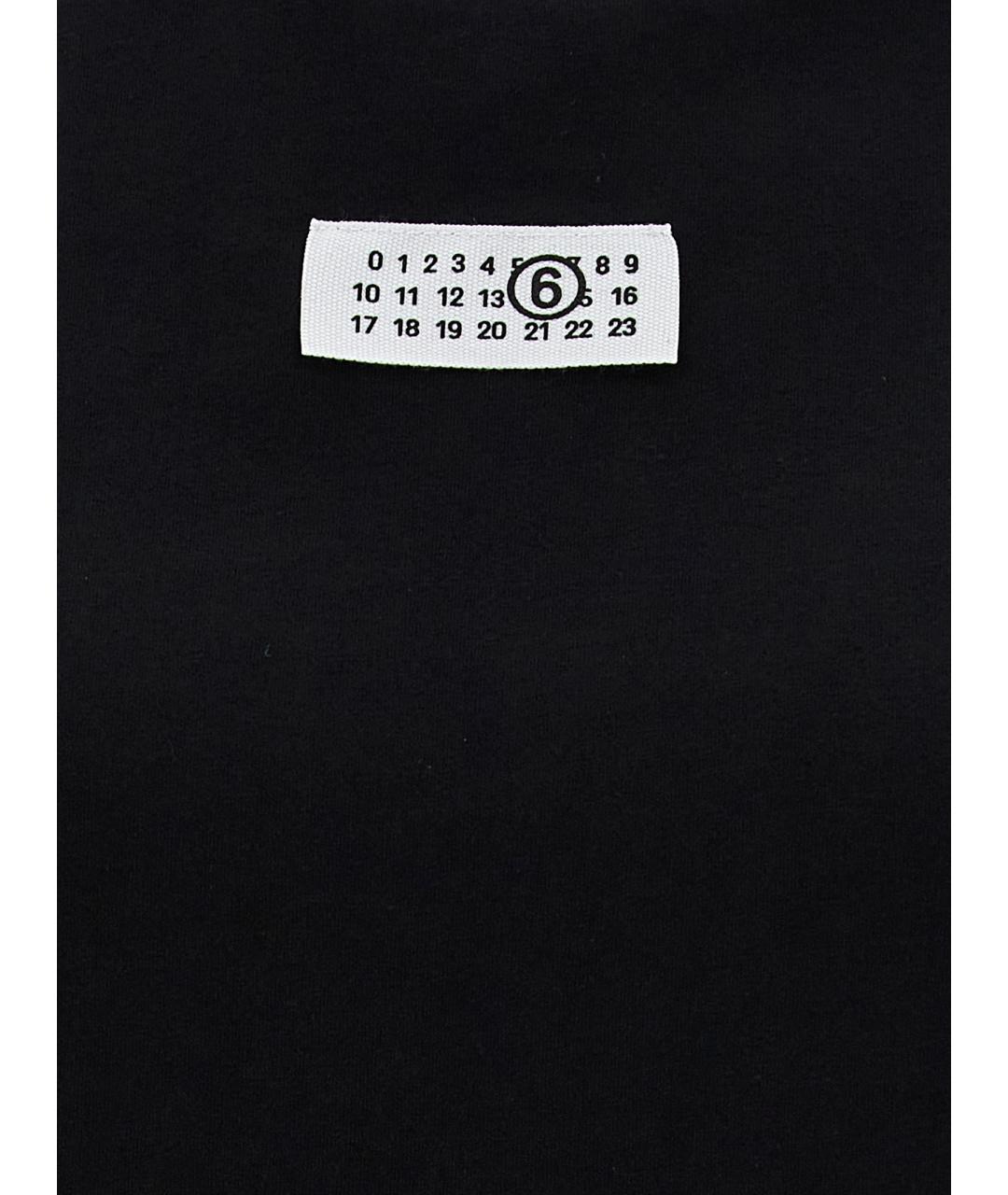MM6 MAISON MARGIELA Черная хлопковая футболка, фото 4