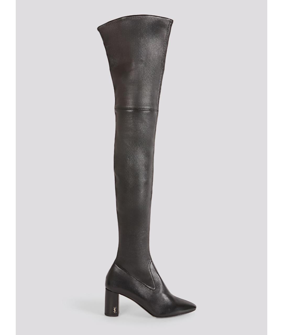 SAINT LAURENT Черные ботфорты, фото 5
