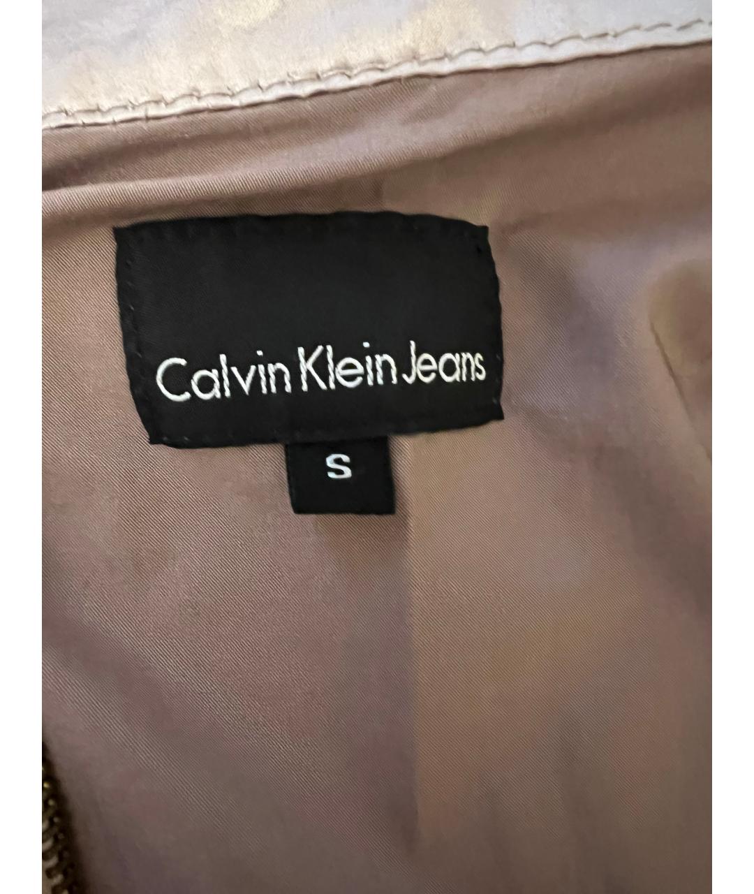 CALVIN KLEIN Розовая полиэстеровая куртка, фото 3