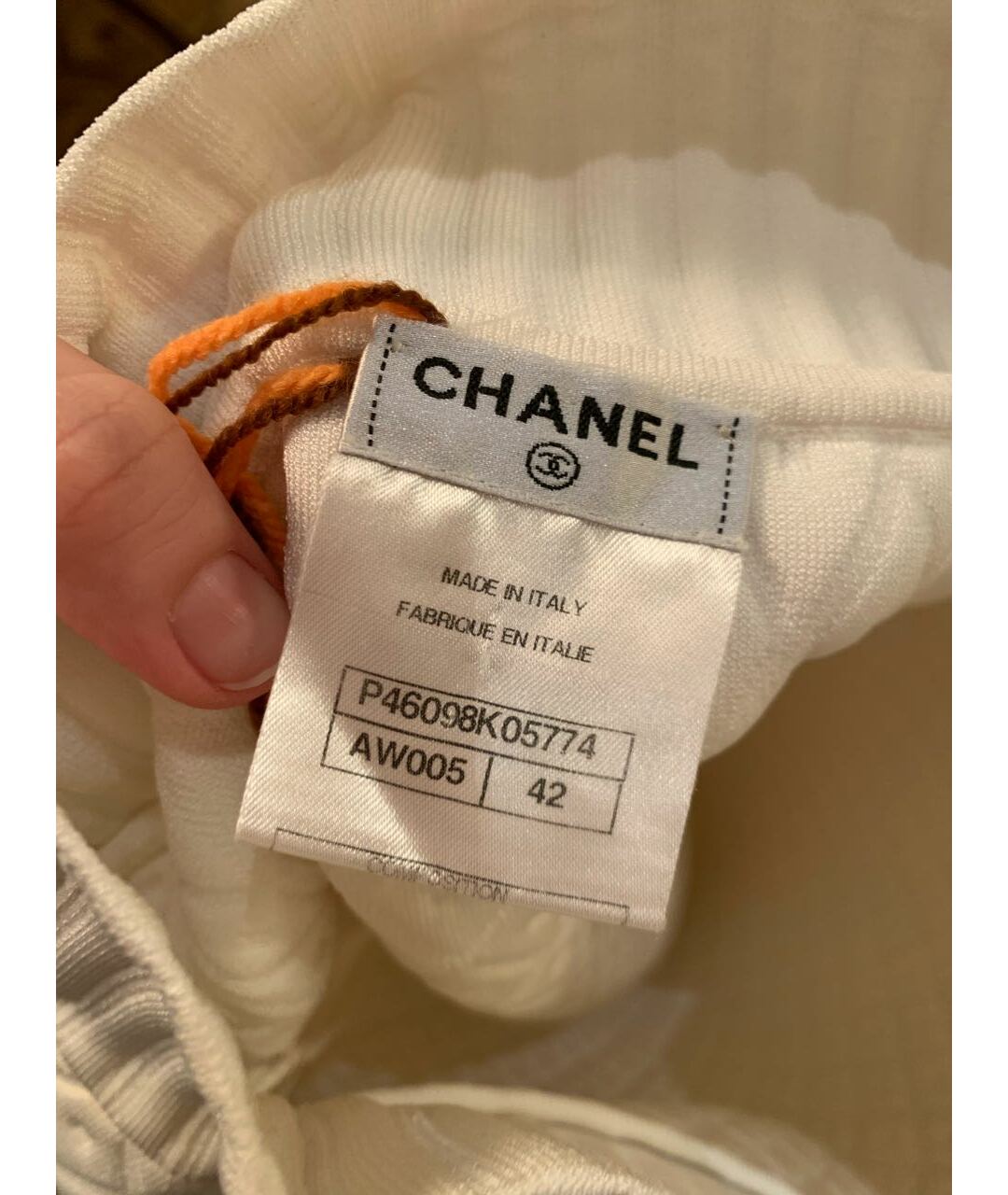 CHANEL Белая юбка миди, фото 7