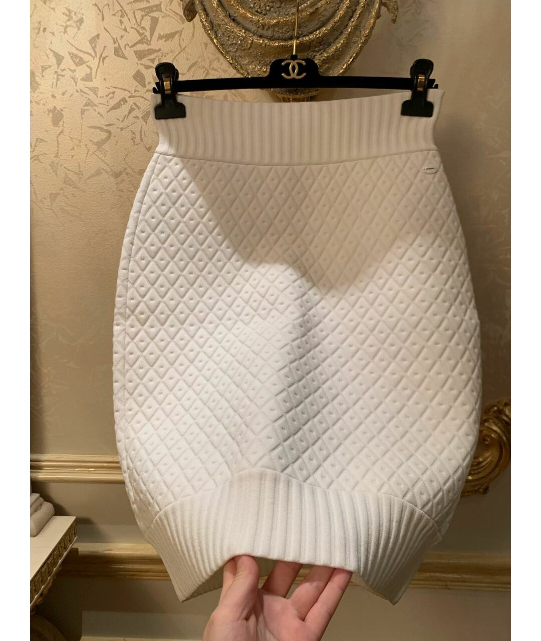 CHANEL Белая юбка миди, фото 2