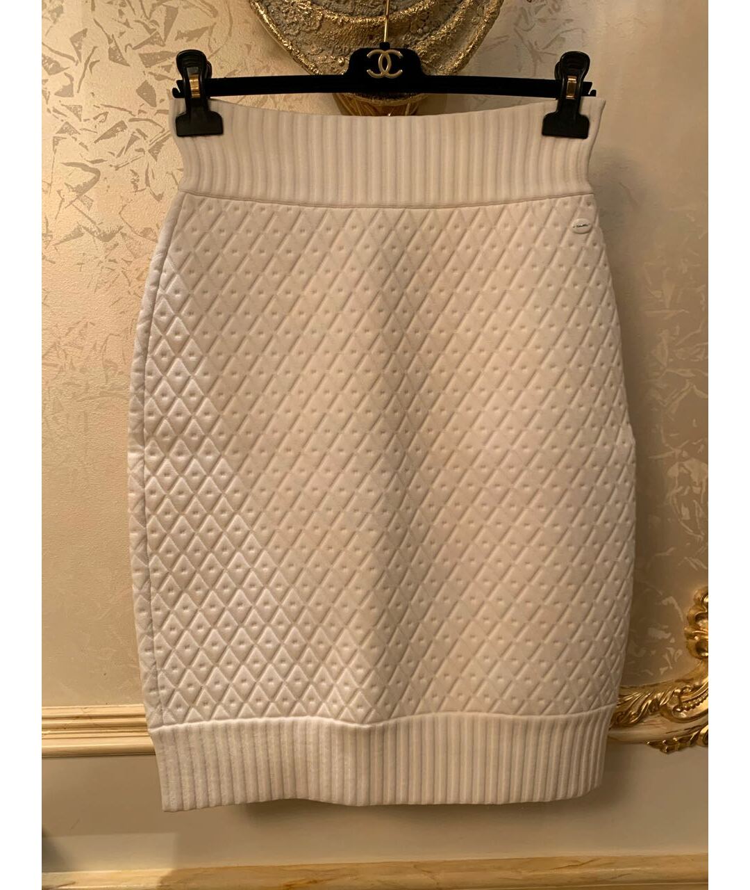 CHANEL Белая юбка миди, фото 9
