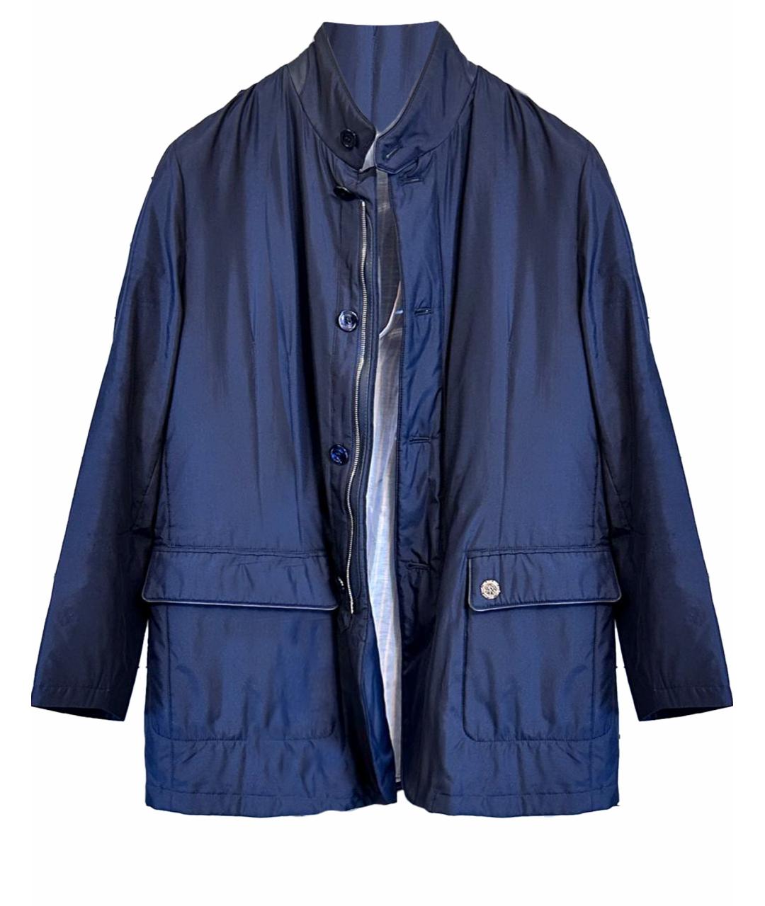 STEFANO RICCI Темно-синяя полиамидовая куртка, фото 1