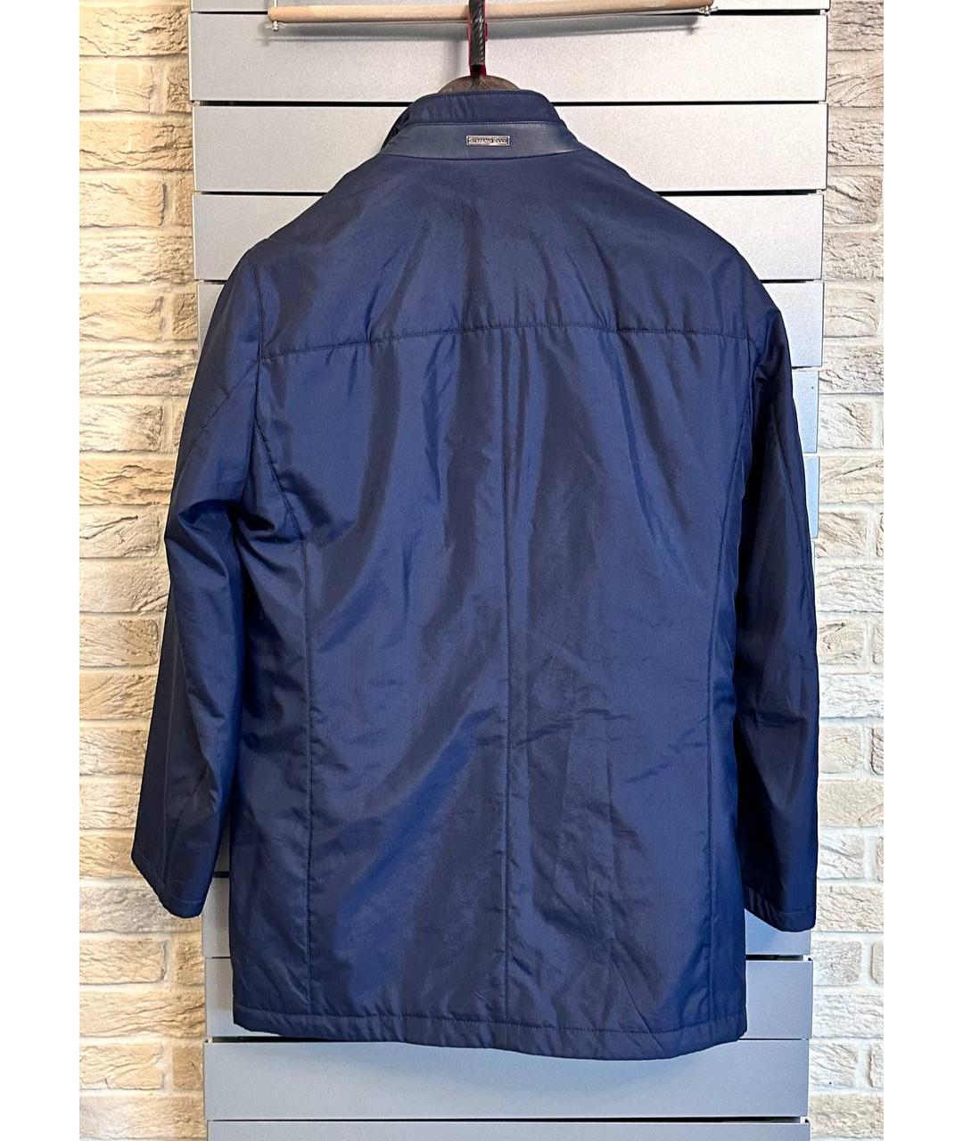 STEFANO RICCI Темно-синяя полиамидовая куртка, фото 2