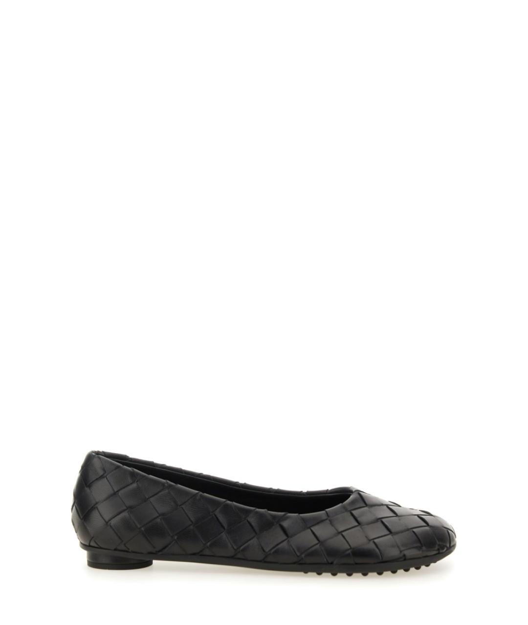 BOTTEGA VENETA Черные кожаные балетки, фото 1