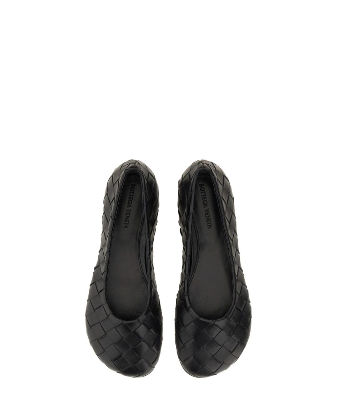 BOTTEGA VENETA Черные кожаные балетки, фото 5