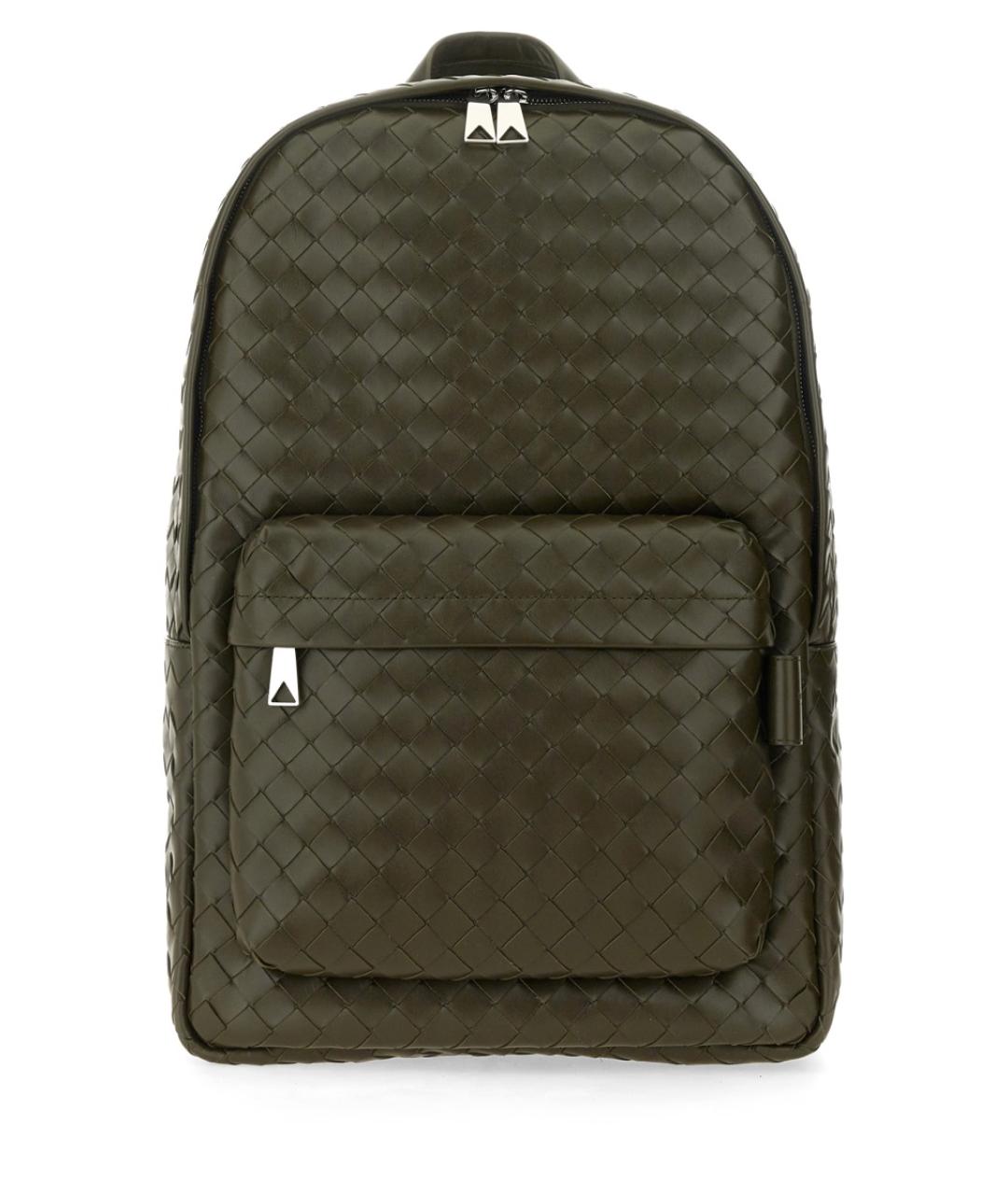 BOTTEGA VENETA Зеленый кожаный рюкзак, фото 1