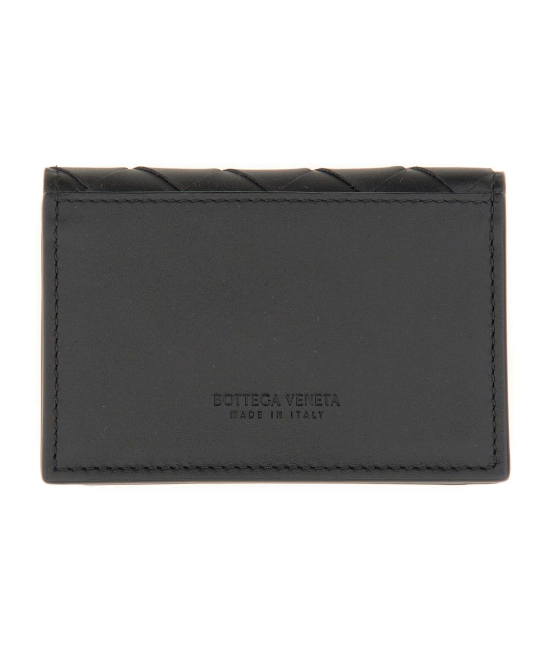 BOTTEGA VENETA Черный кожаный кардхолдер, фото 3
