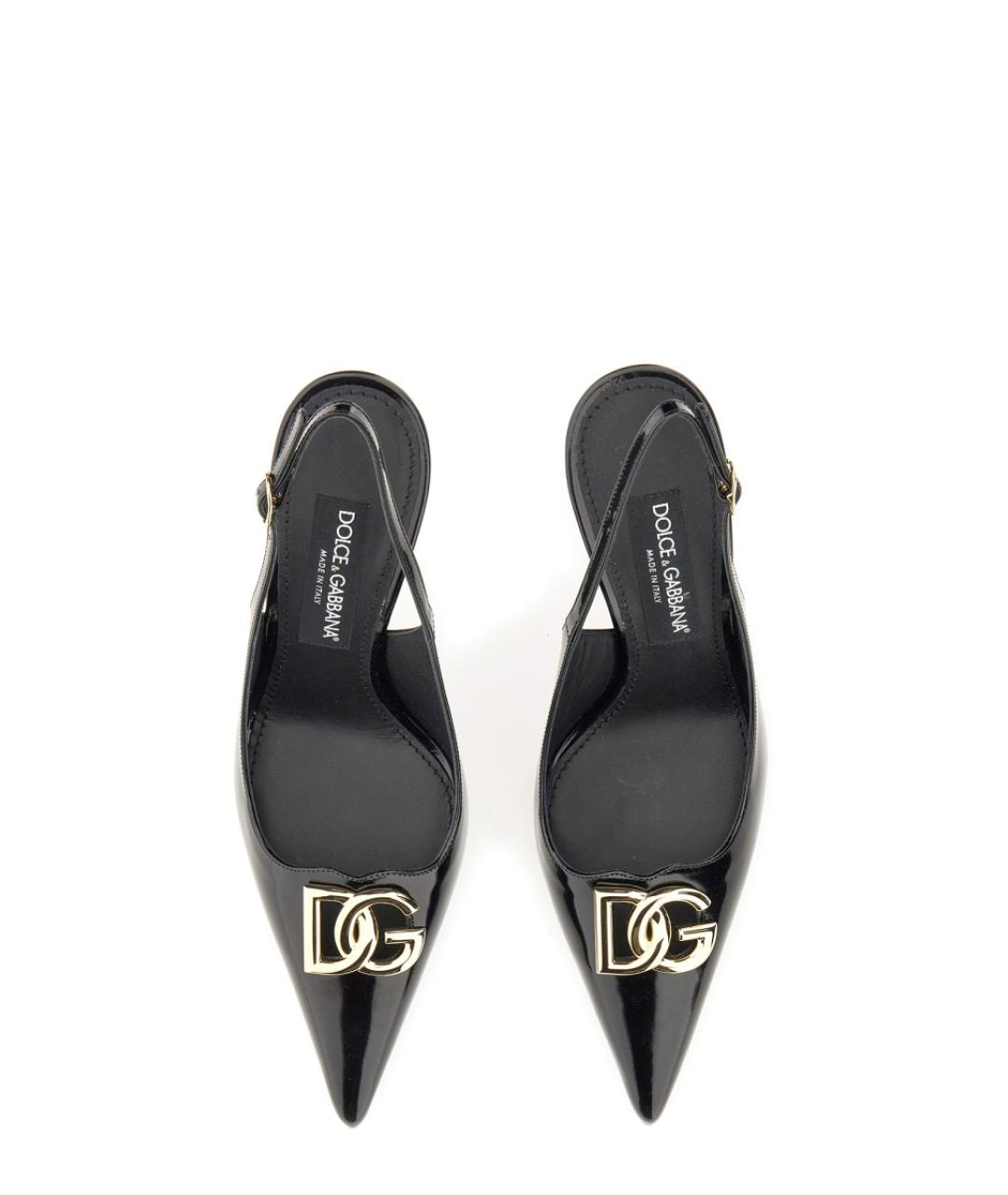 DOLCE&GABBANA Черные туфли из лакированной кожи, фото 4