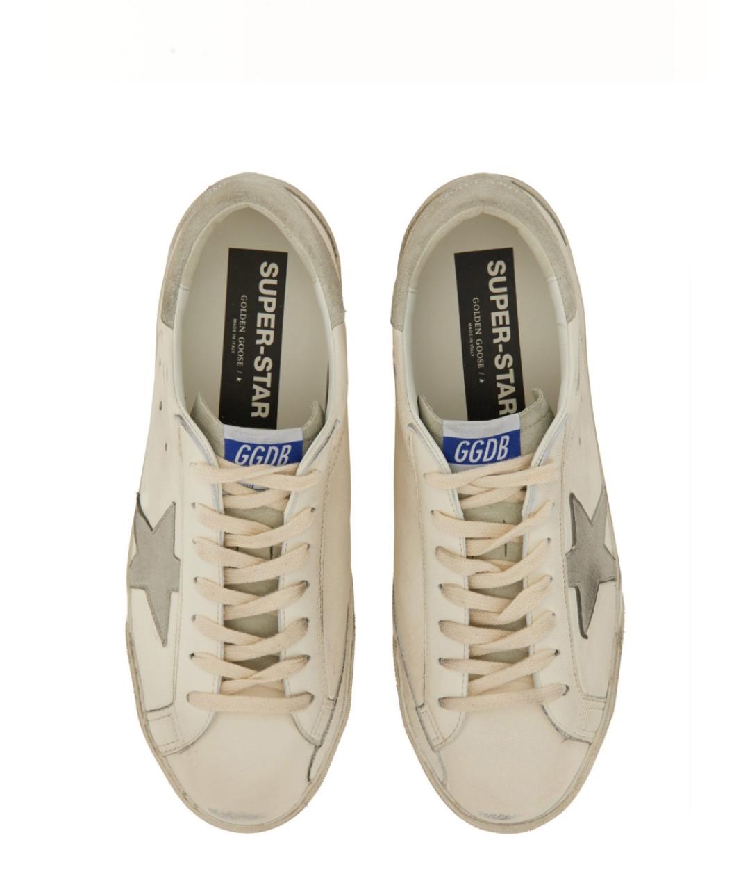 GOLDEN GOOSE DELUXE BRAND Белые кожаные низкие кроссовки / кеды, фото 5