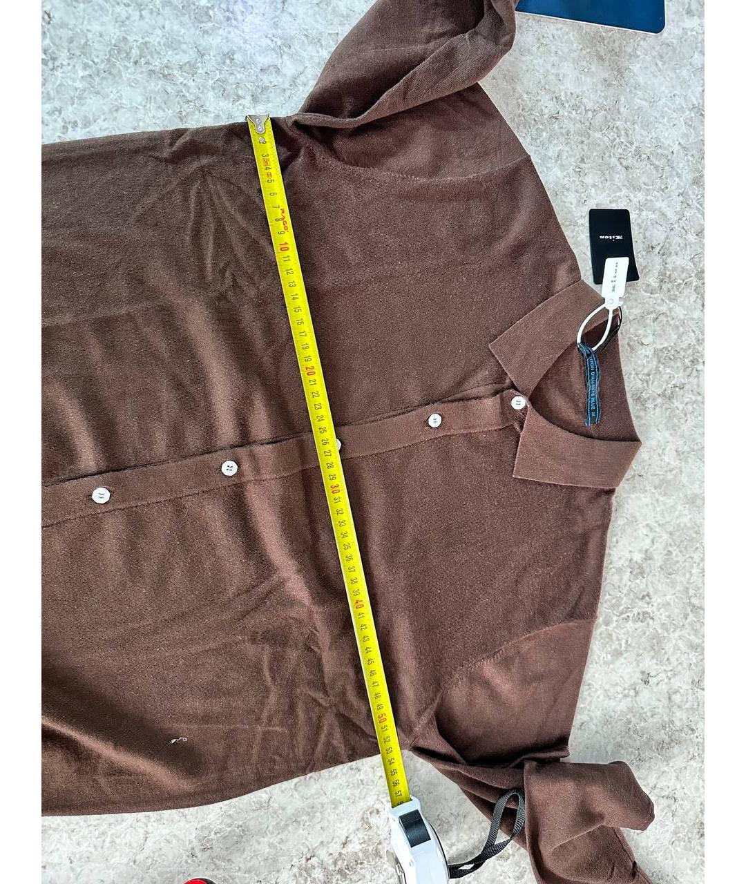 KITON Коричневая кашемировая жилетка, фото 4