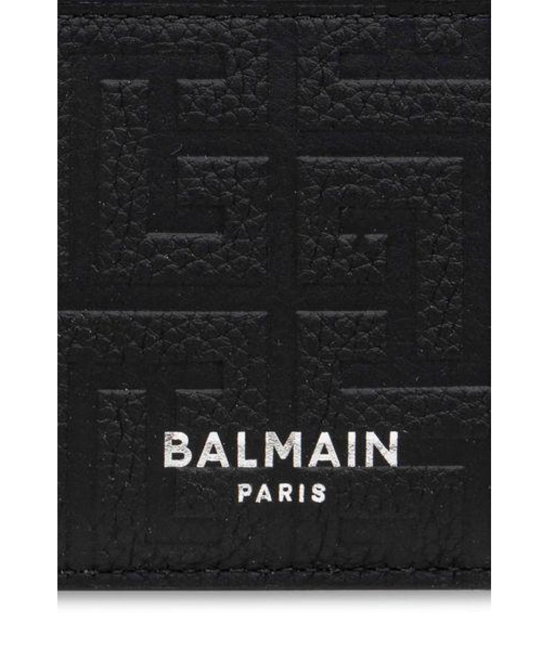 BALMAIN Черный кожаный кошелек, фото 5