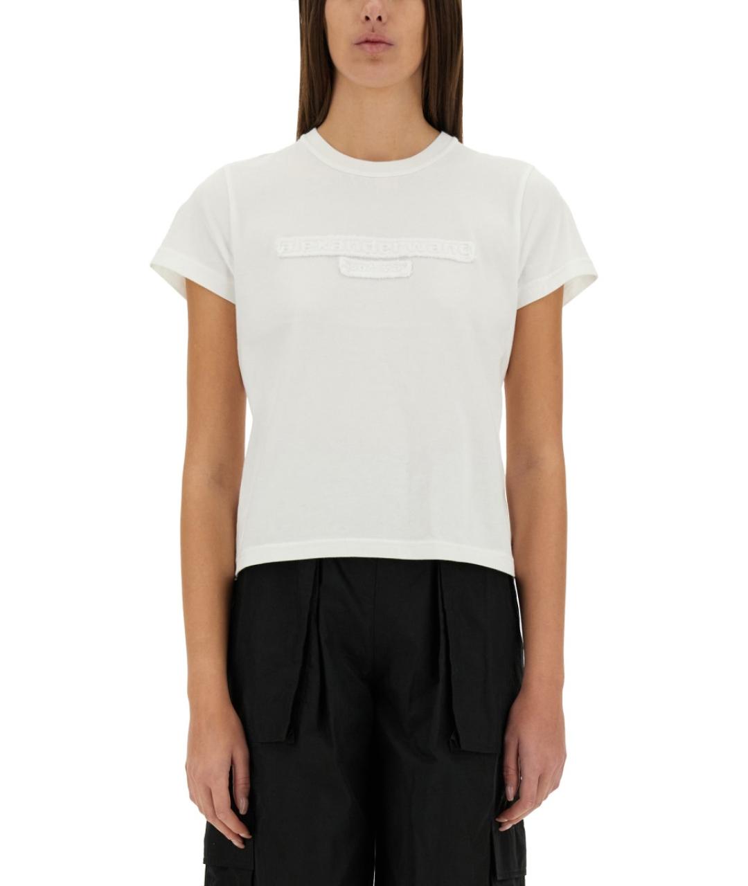 ALEXANDER WANG Белая хлопковая футболка, фото 2