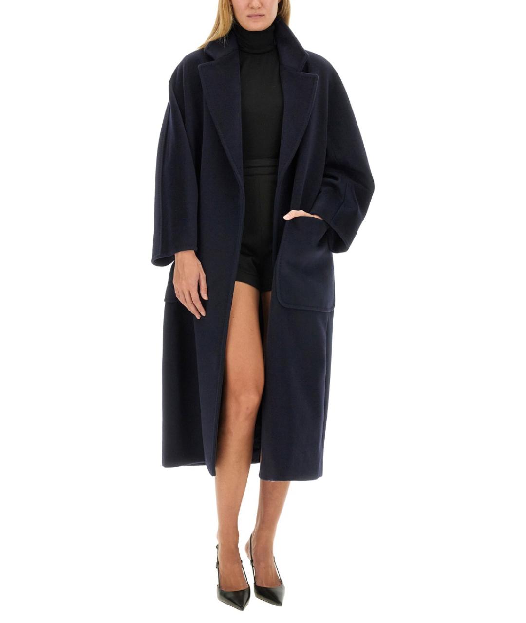 MAX MARA Синее шерстяное пальто, фото 3