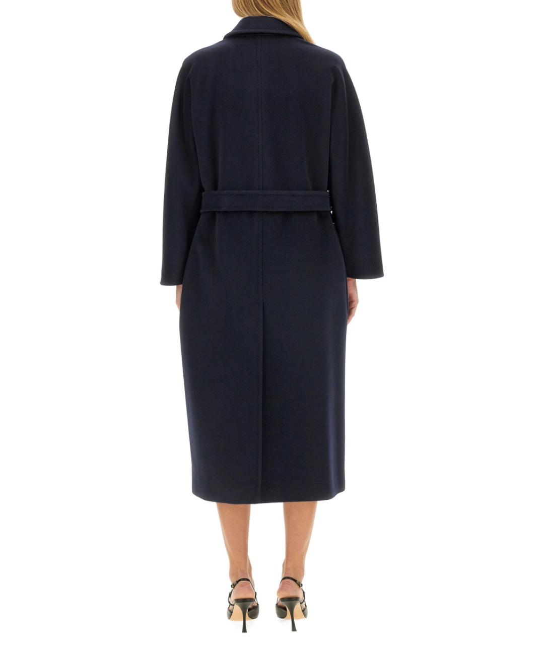MAX MARA Синее шерстяное пальто, фото 4
