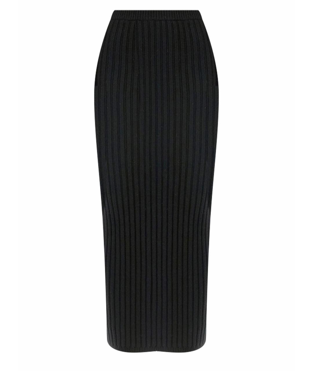 MAX MARA Черная шерстяная юбка миди, фото 1