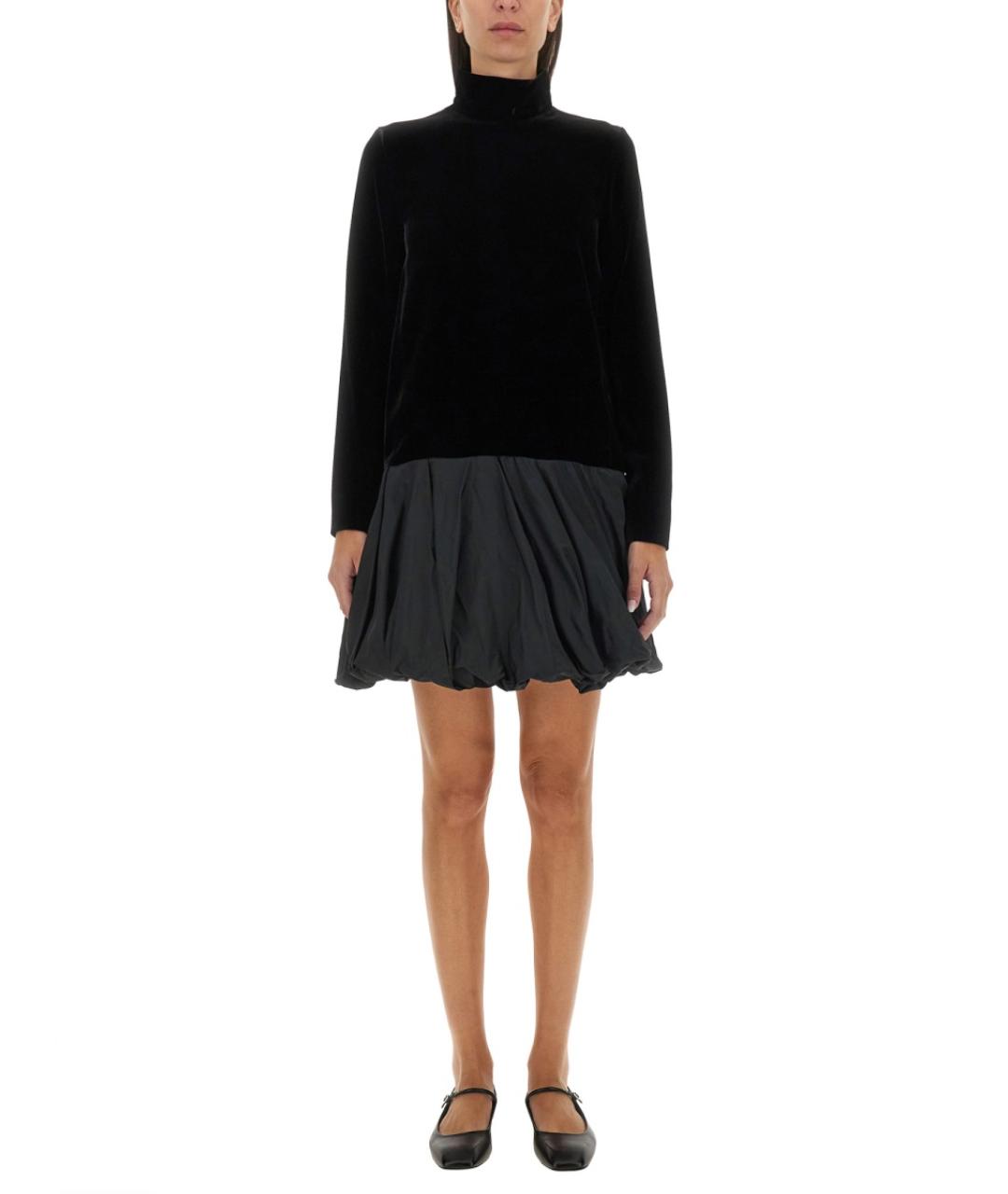 MAX MARA Черное вискозное повседневное платье, фото 2