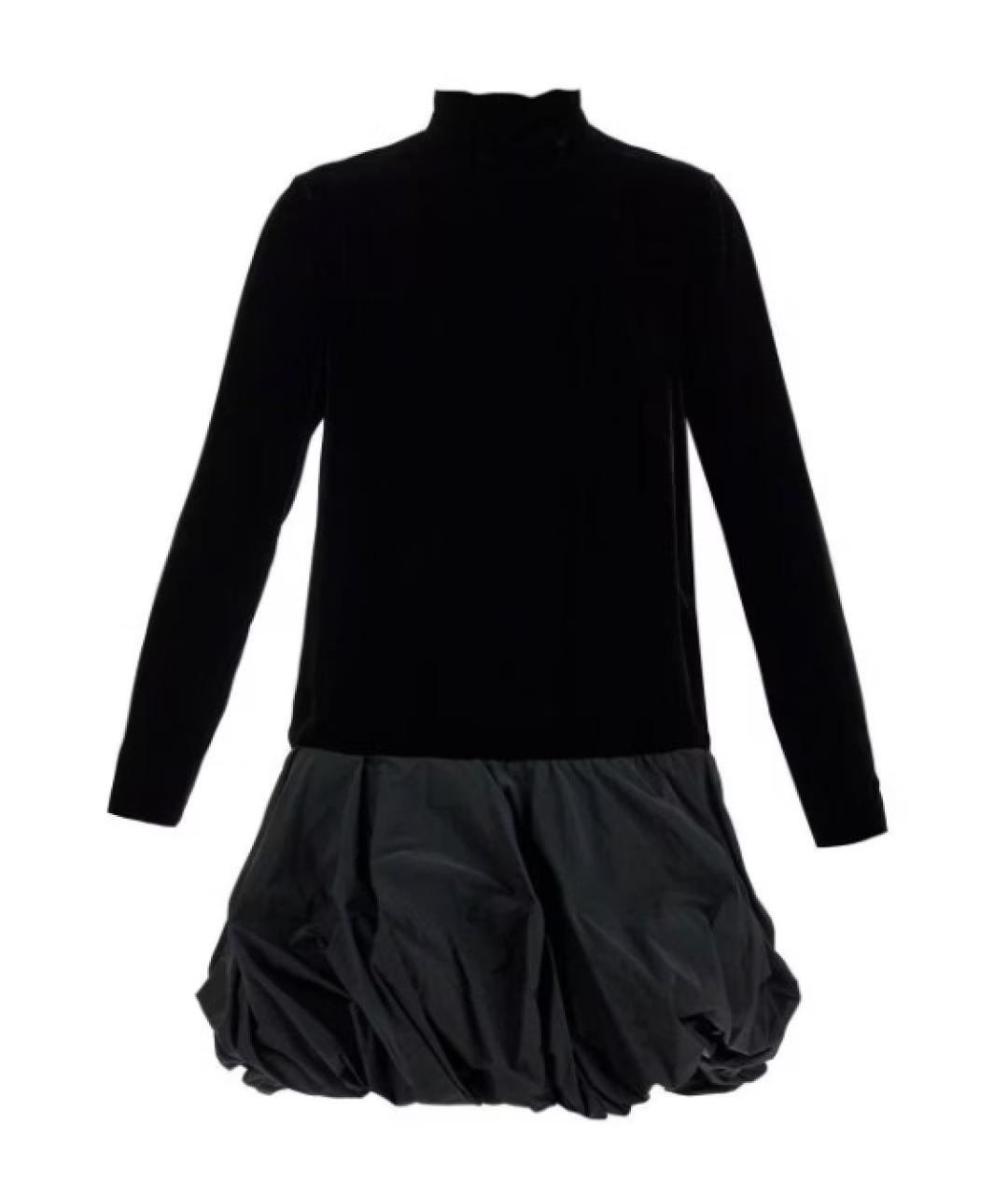 MAX MARA Черное вискозное повседневное платье, фото 1