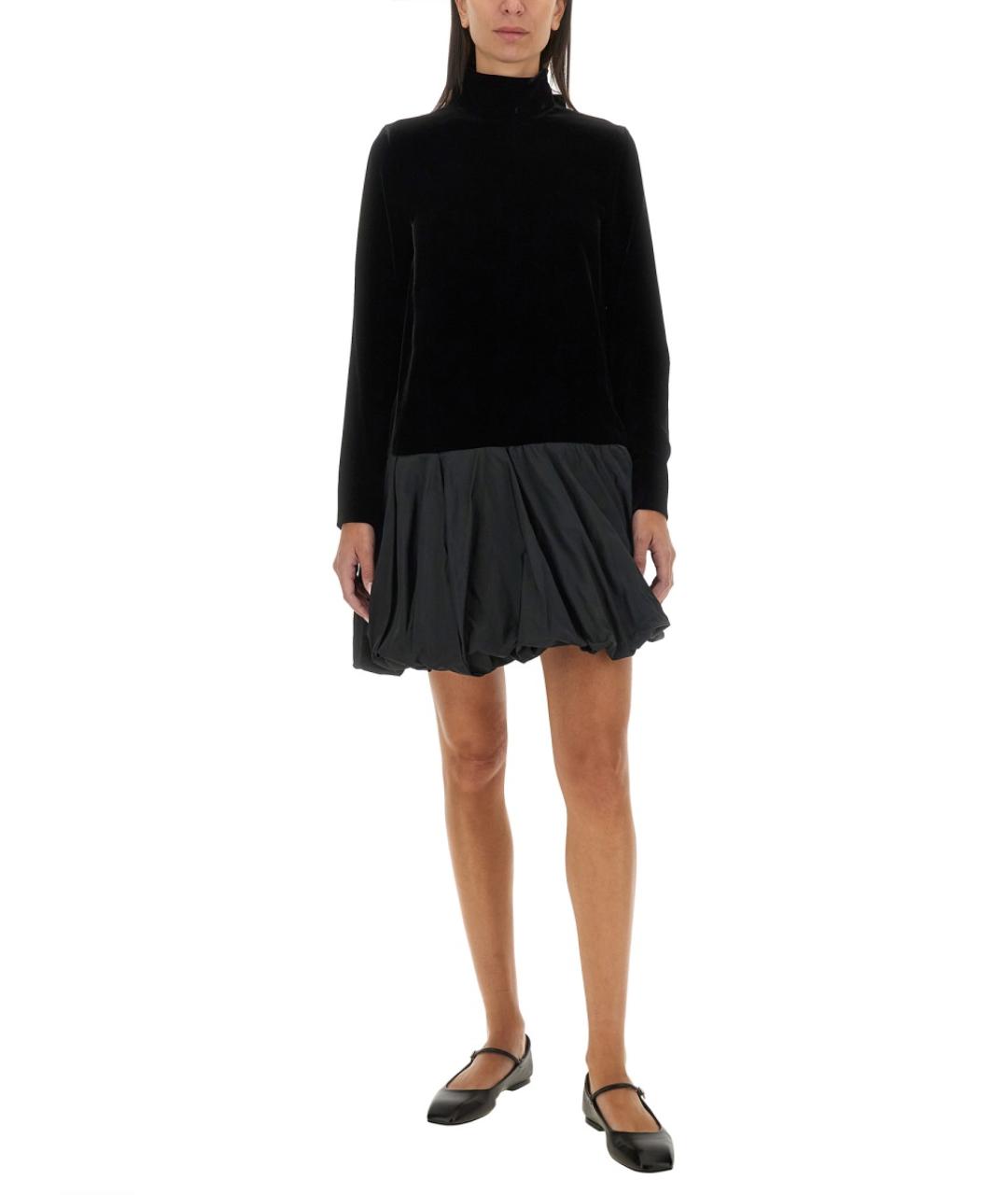 MAX MARA Черное вискозное повседневное платье, фото 3