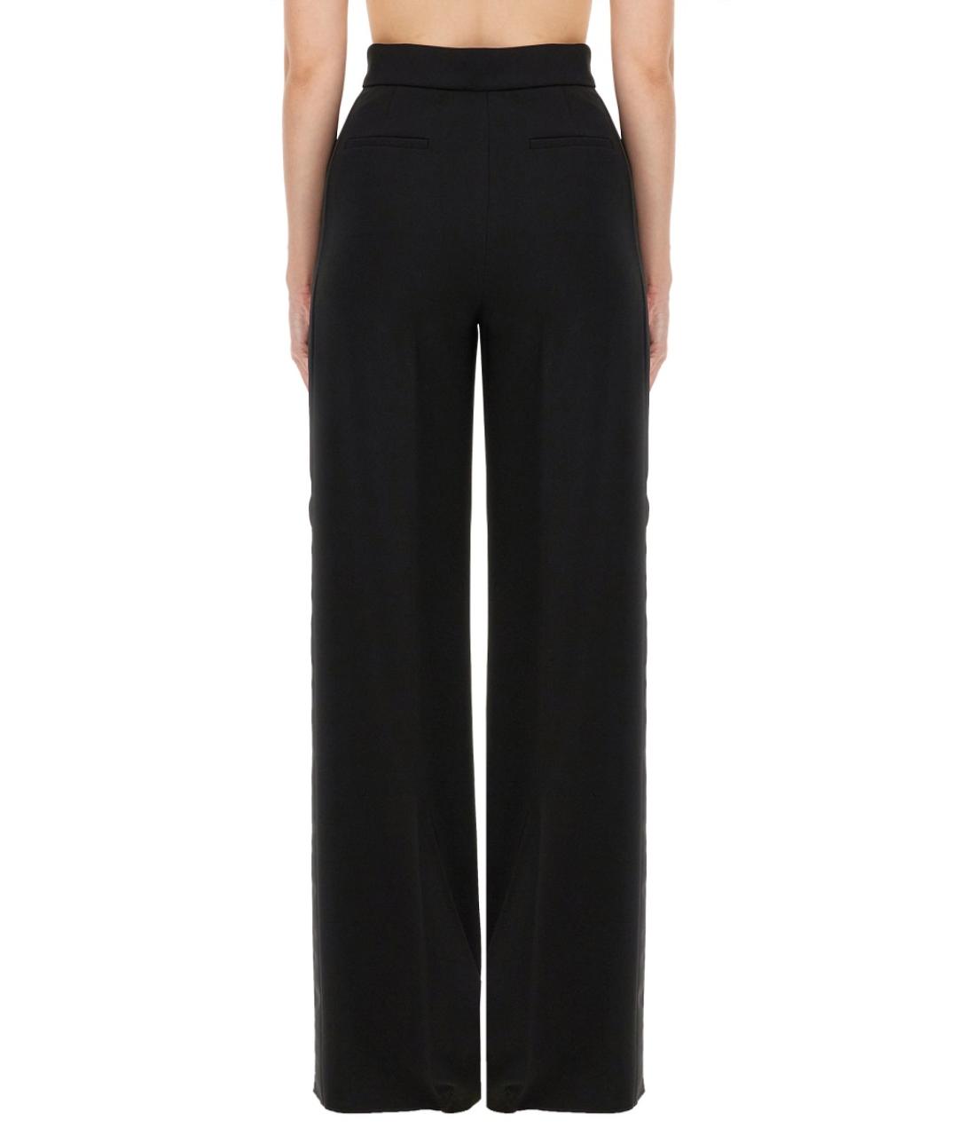 MAX MARA Черные ацетатные брюки широкие, фото 4