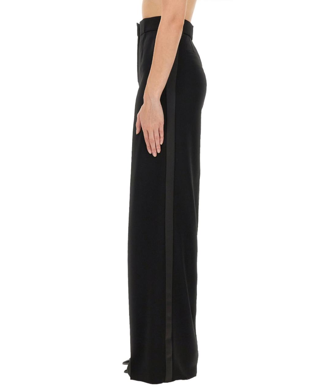 MAX MARA Черные ацетатные брюки широкие, фото 3