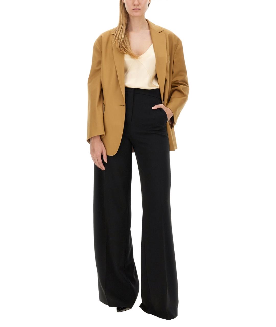 MAX MARA Черные ацетатные брюки широкие, фото 2