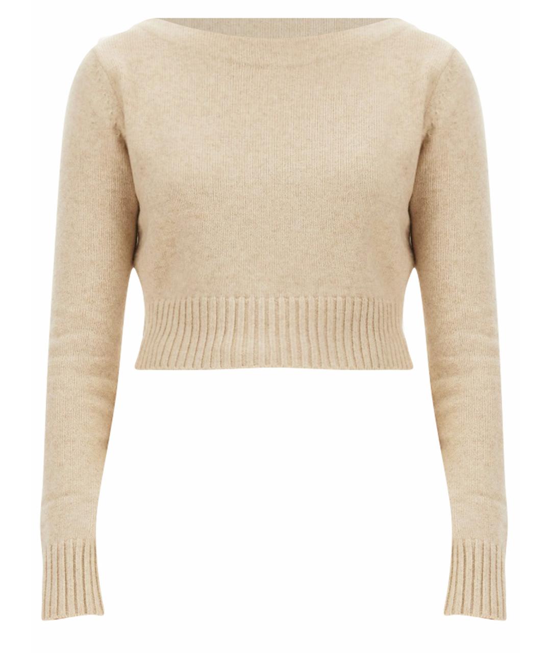 MAX MARA Бежевый шерстяной джемпер / свитер, фото 1