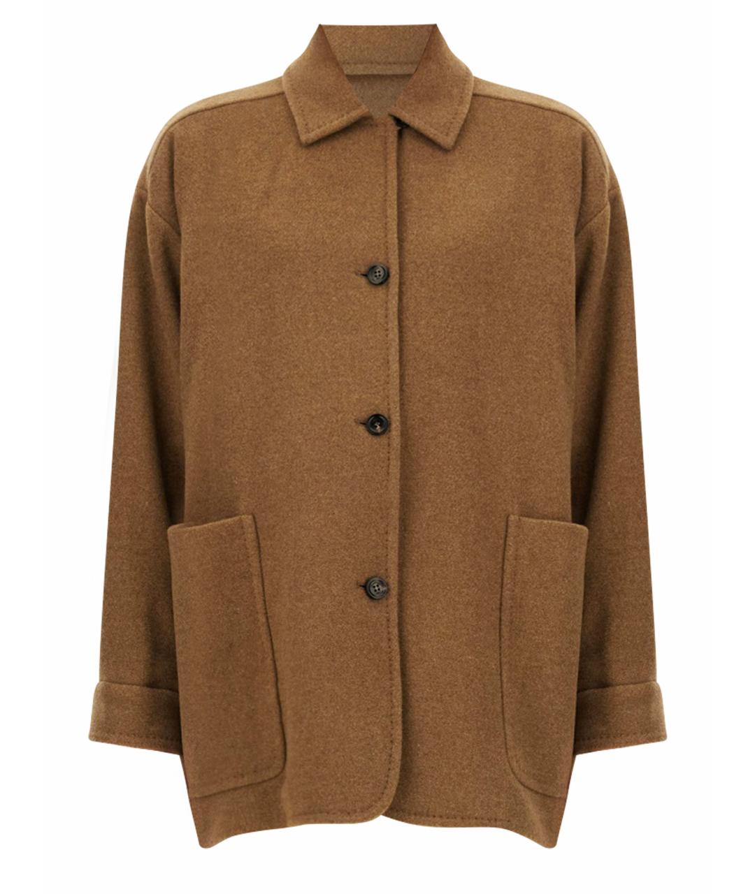 MAX MARA Коричневая шерстяная куртка, фото 1