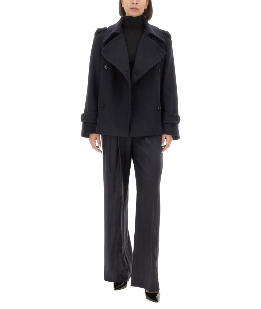 MAX MARA Синее шерстяное пальто, фото 3