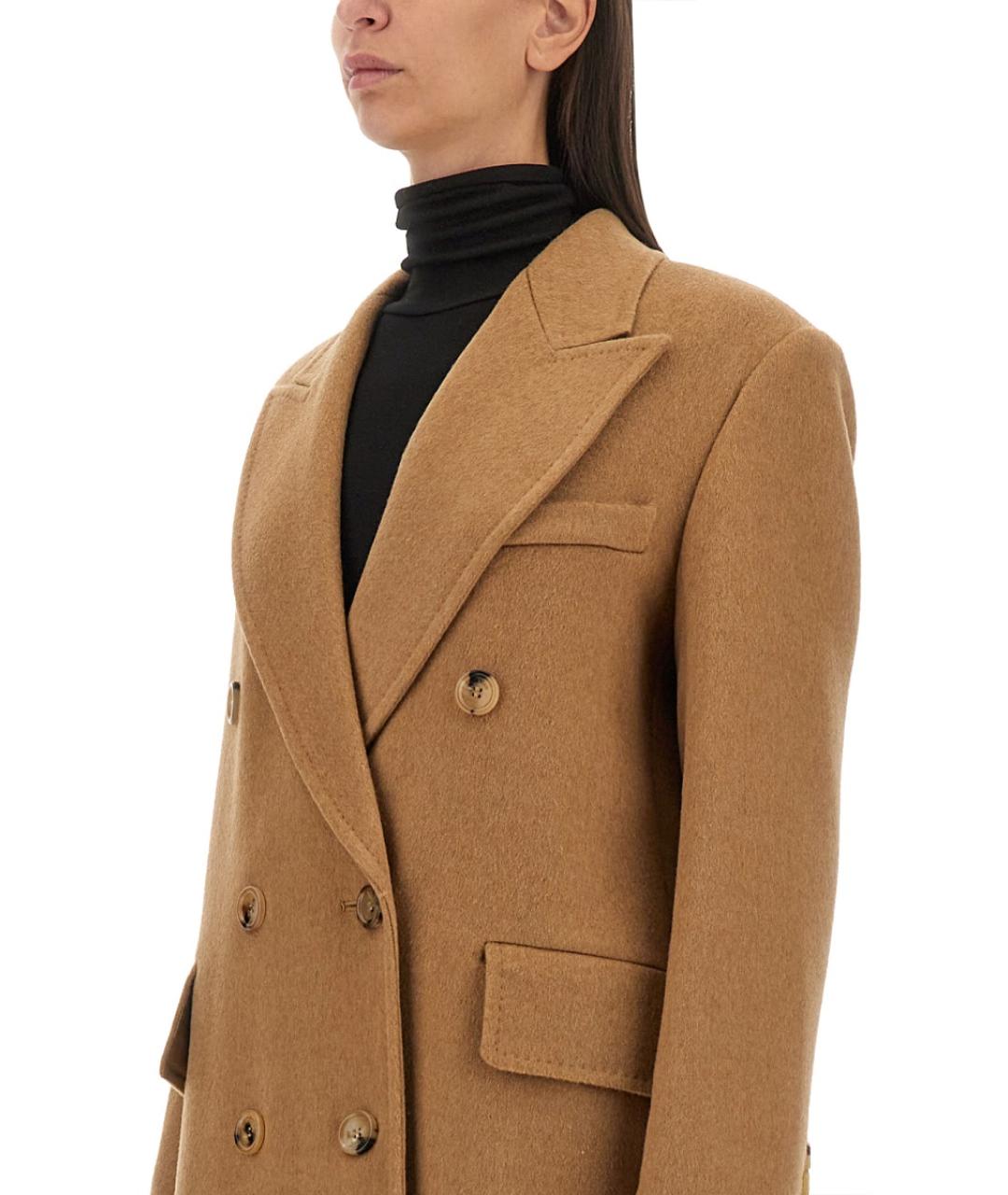 MAX MARA Бежевое шерстяное пальто, фото 5