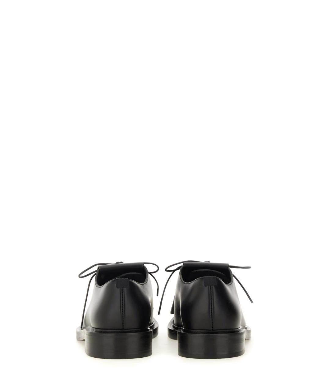 MAX MARA Черные кожаные брогги и оксфорды, фото 3