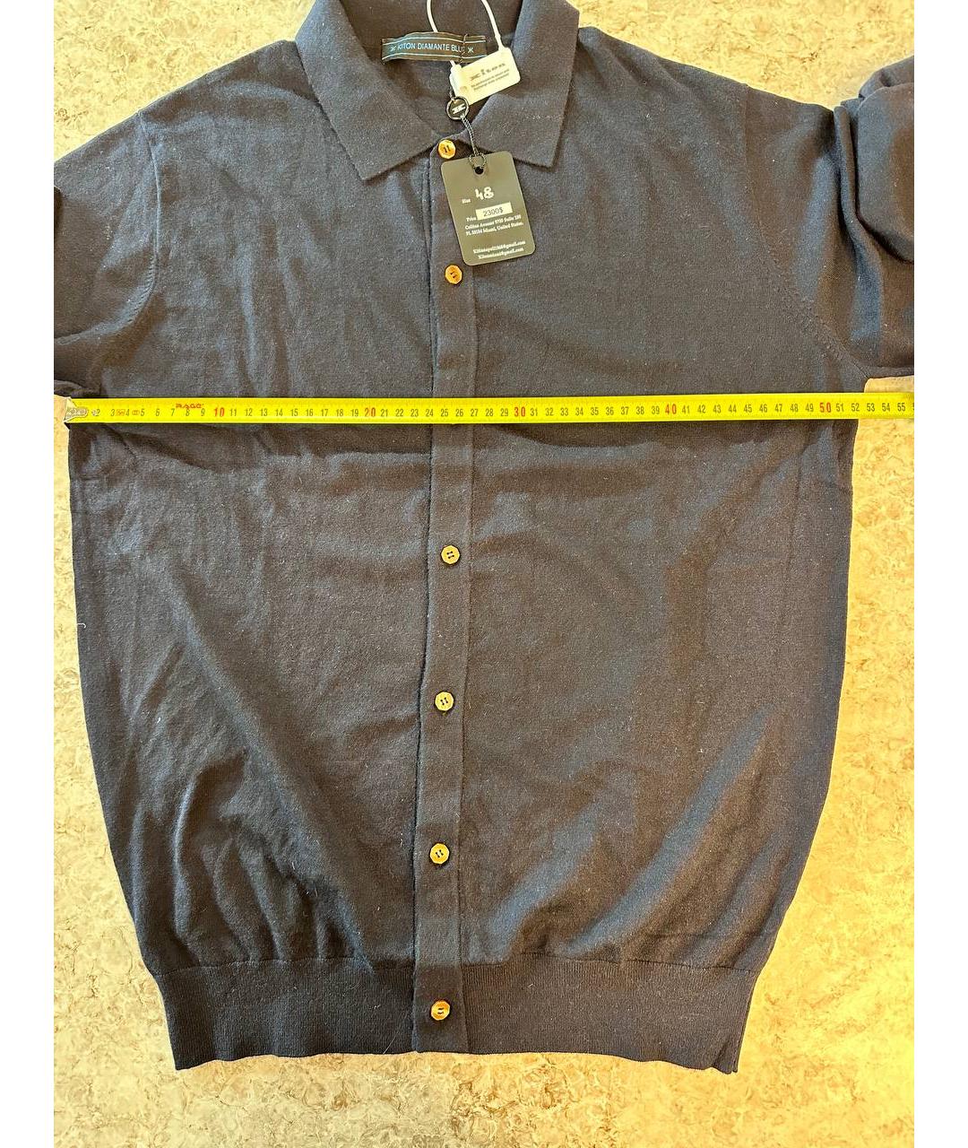 KITON Темно-синий кашемировый кардиган, фото 3