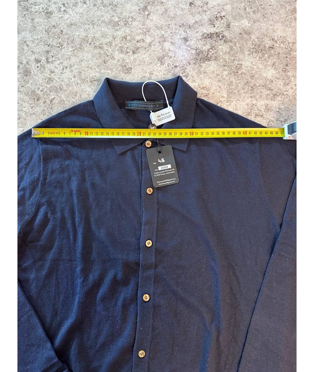 KITON Темно-синий кашемировый кардиган, фото 6