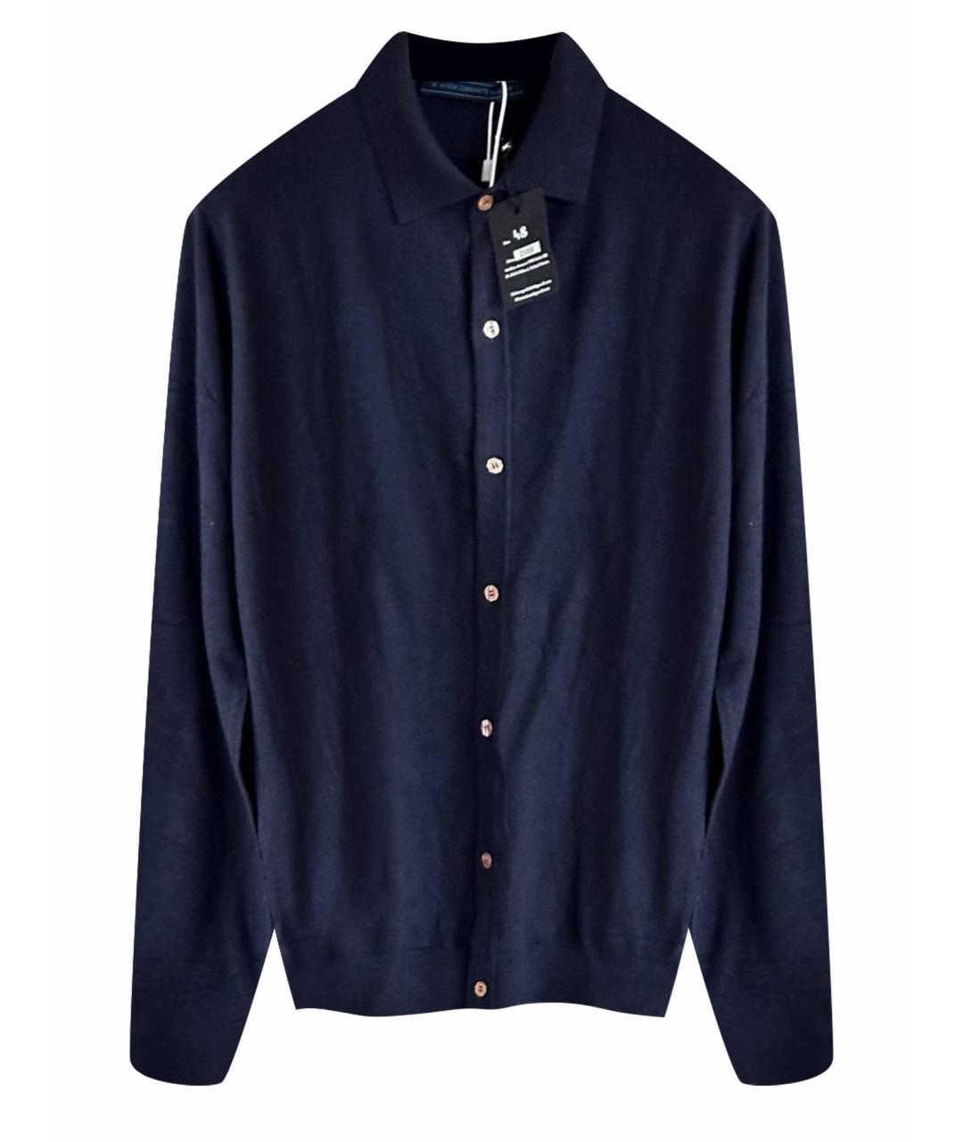 KITON Темно-синий кашемировый кардиган, фото 1