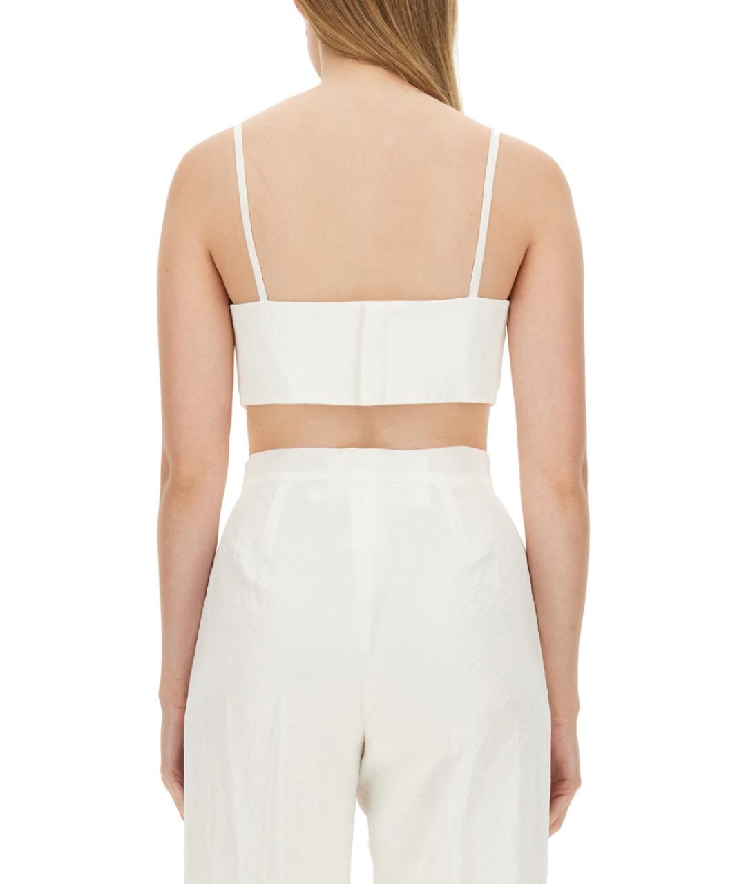 MAX MARA Белая ацетатная майка, фото 4