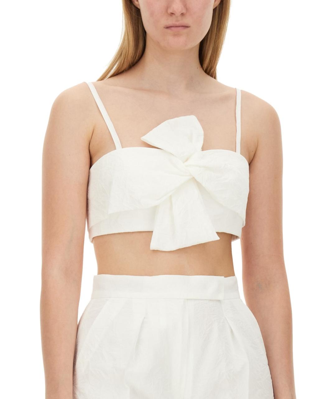 MAX MARA Белая ацетатная майка, фото 5