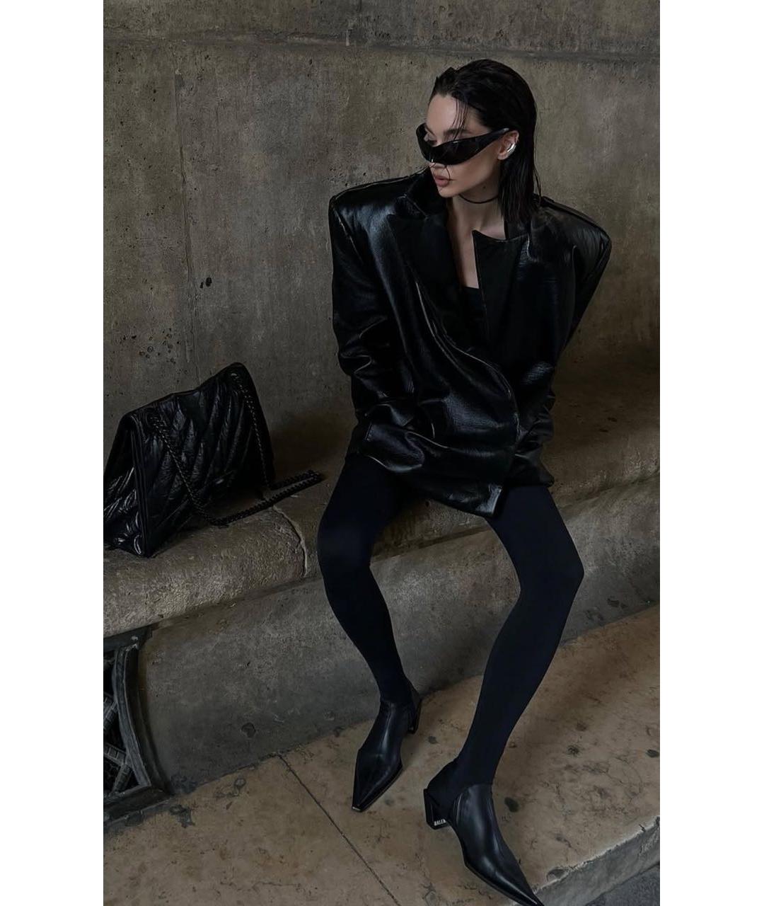 BALENCIAGA Черные пластиковые солнцезащитные очки, фото 6