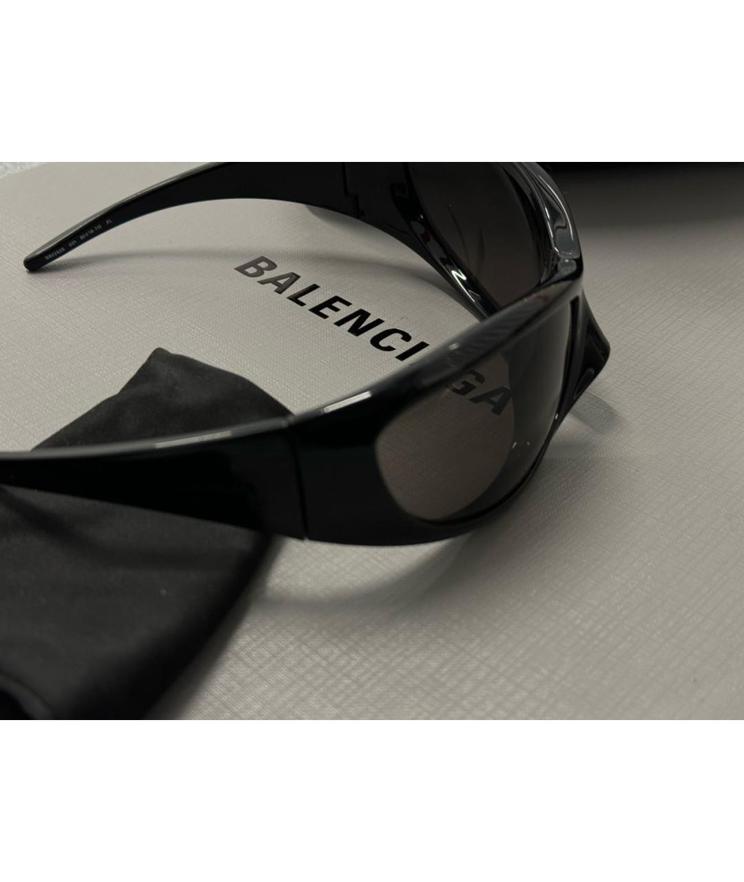 BALENCIAGA Черные пластиковые солнцезащитные очки, фото 2