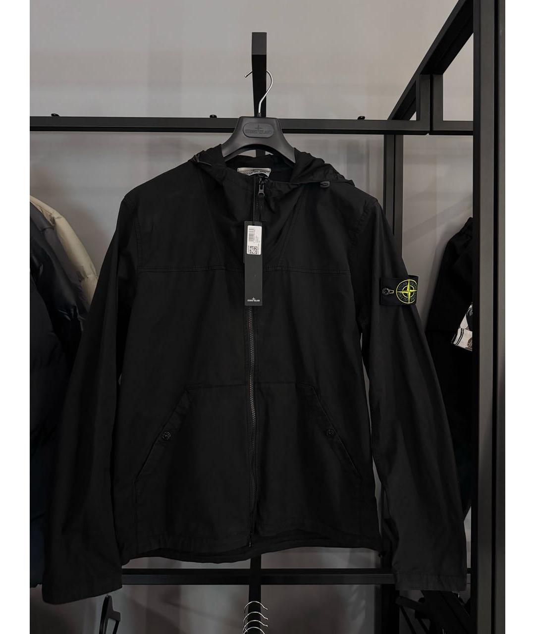 STONE ISLAND Черная хлопковая куртка, фото 5