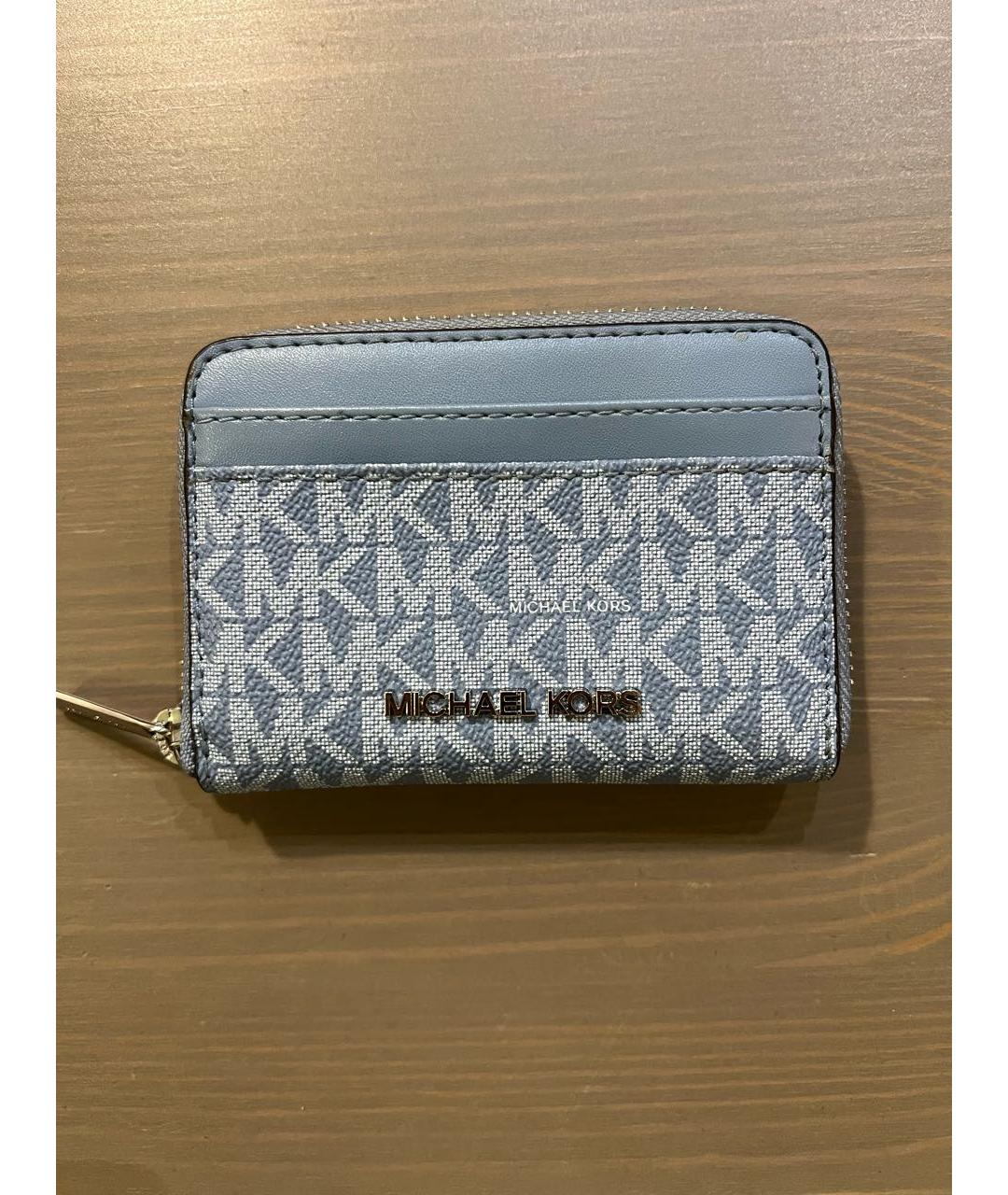 MICHAEL KORS Голубой кошелек из искусственной кожи, фото 7