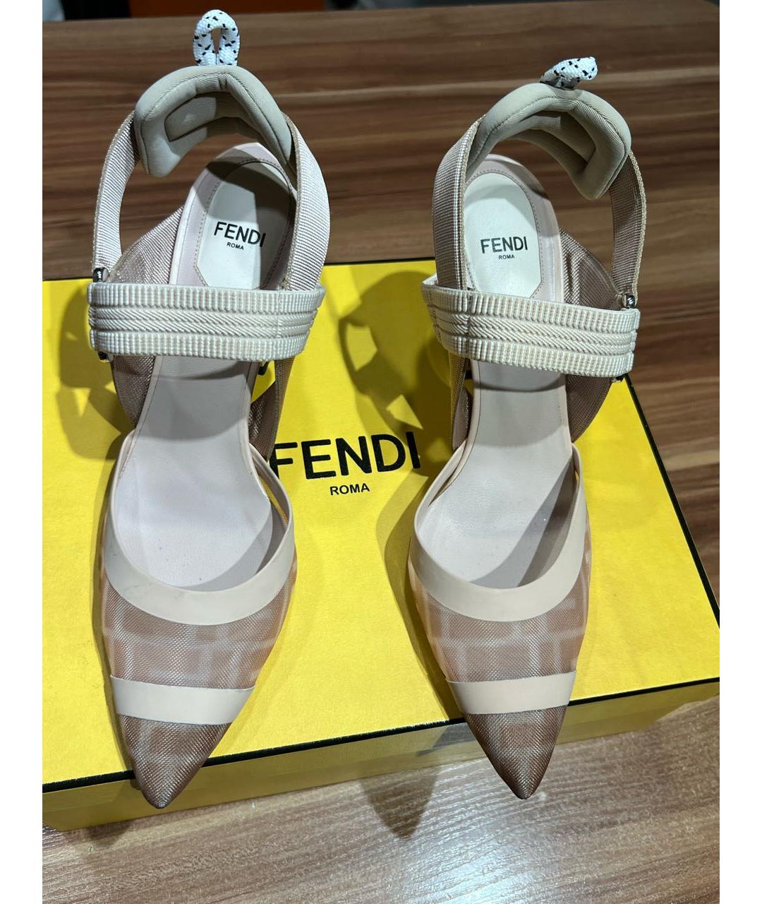 FENDI Розовые босоножки, фото 8