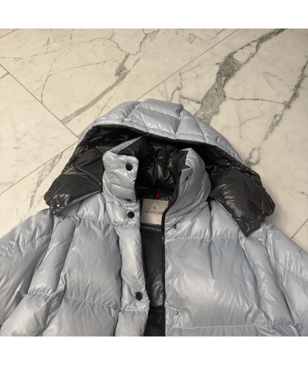 MONCLER Голубой пуховик, фото 3