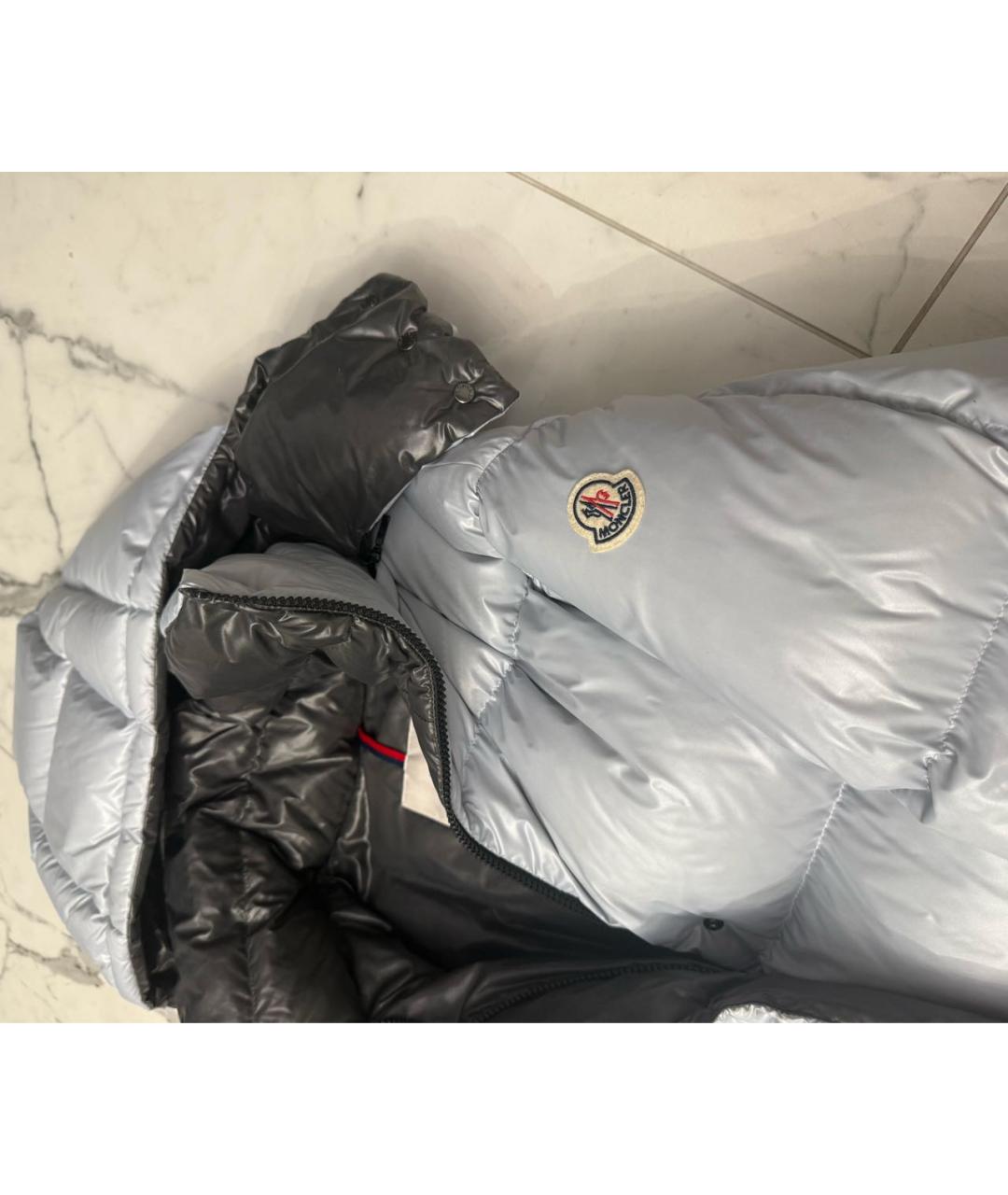 MONCLER Голубой пуховик, фото 6