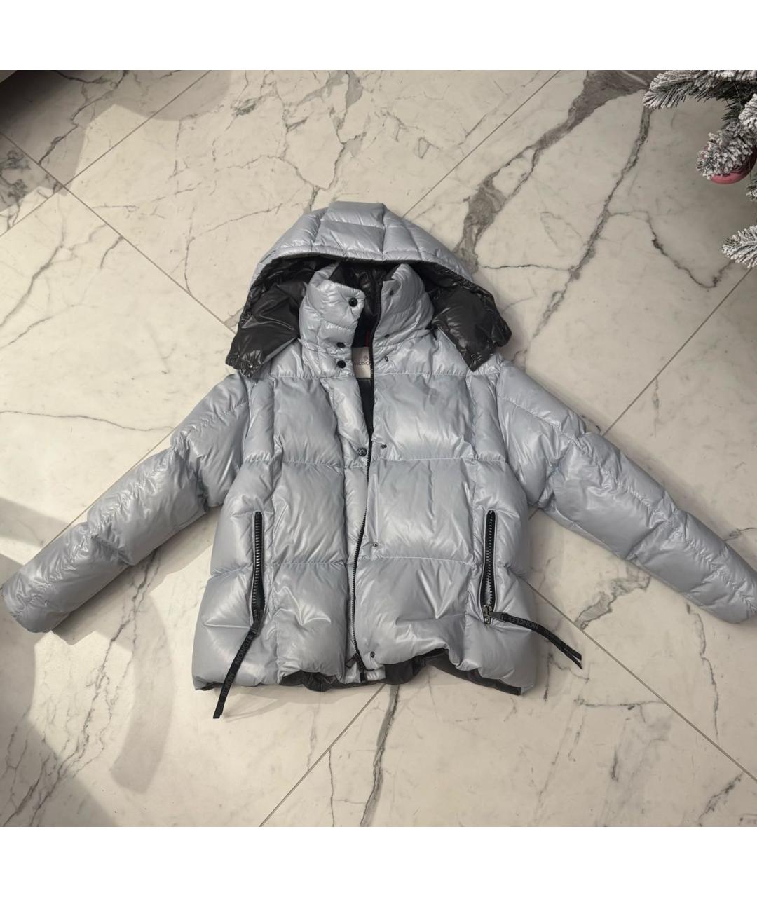 MONCLER Голубой пуховик, фото 2