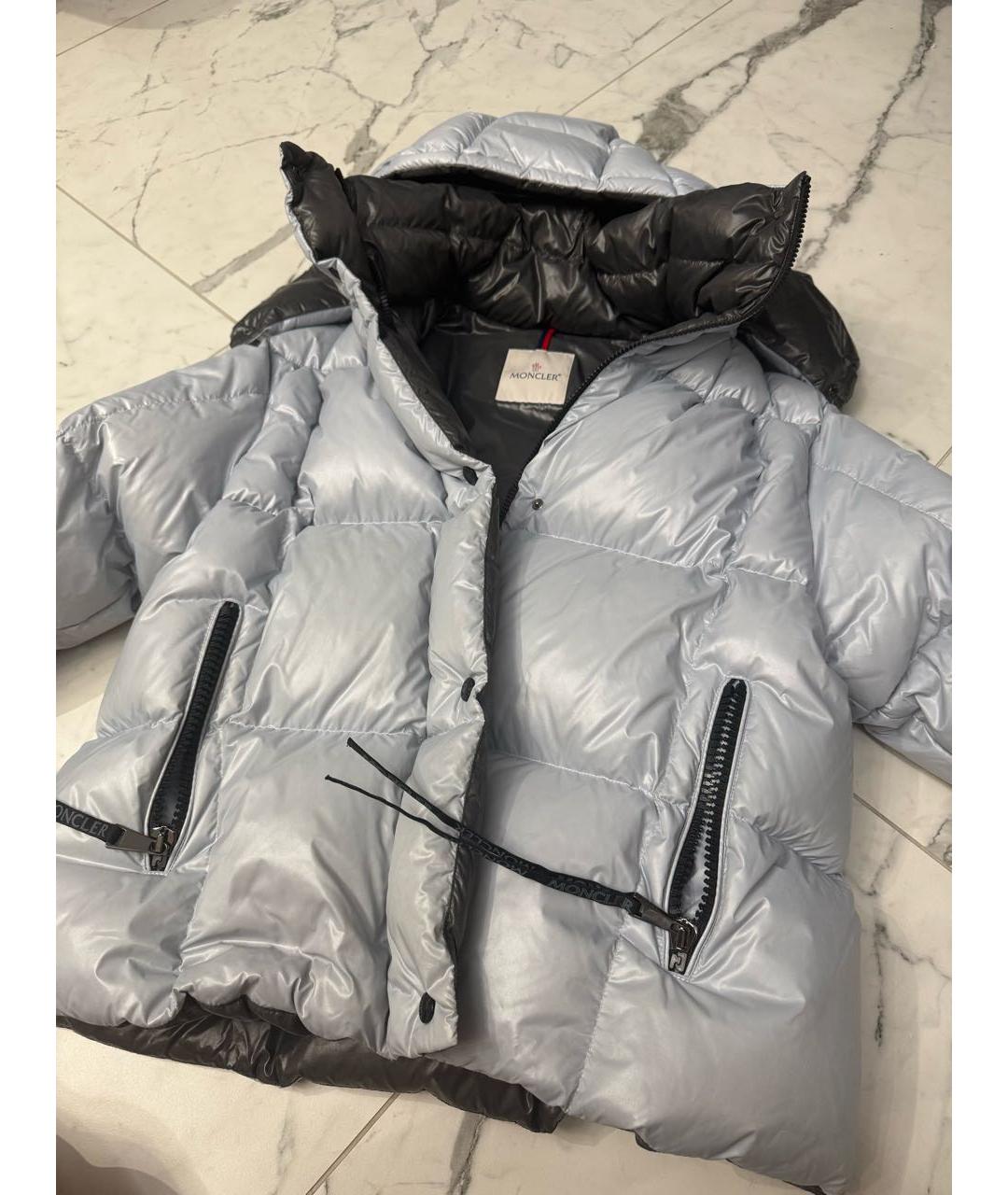 MONCLER Голубой пуховик, фото 5