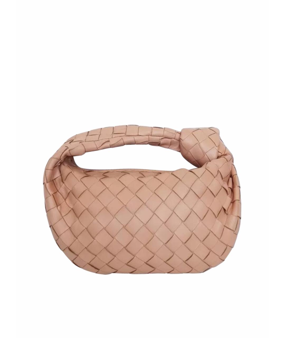 BOTTEGA VENETA Коралловая кожаная сумка с короткими ручками, фото 1